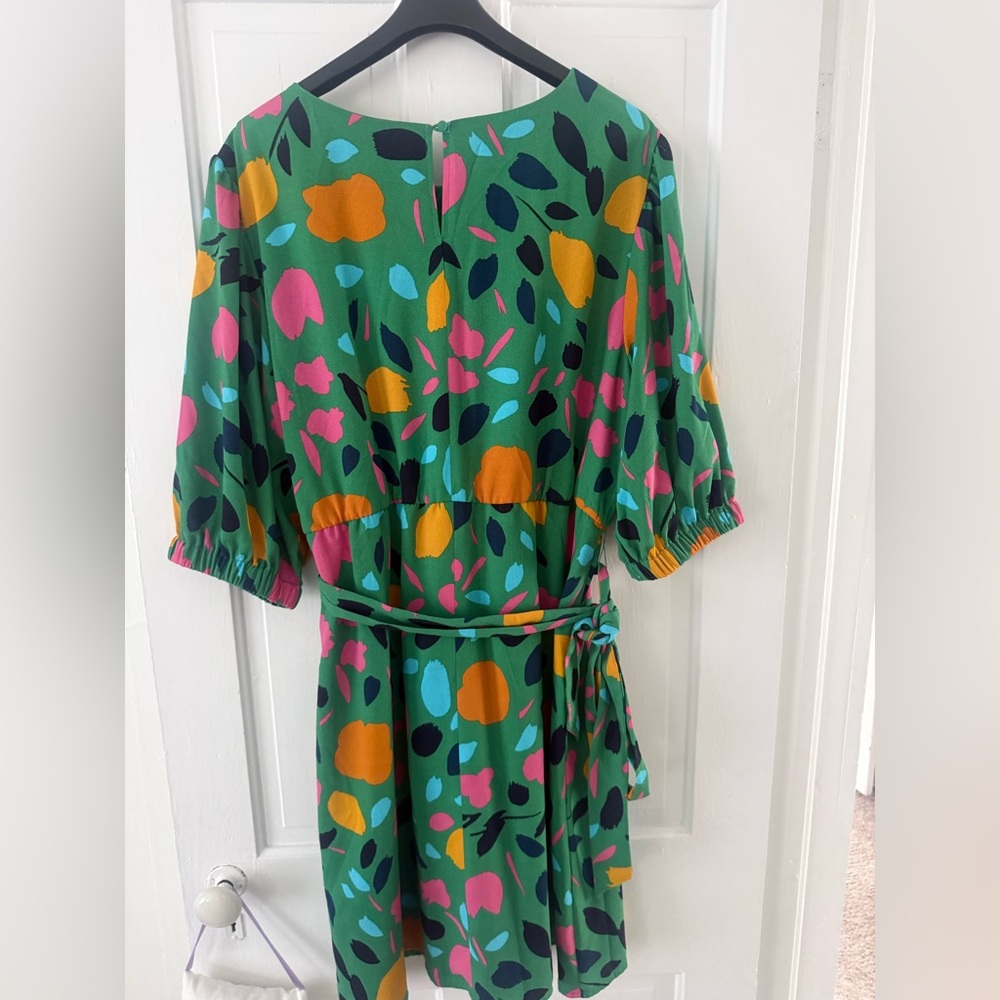 Halogen Green Dress In Lemon Pattern - Picture 3 of 7